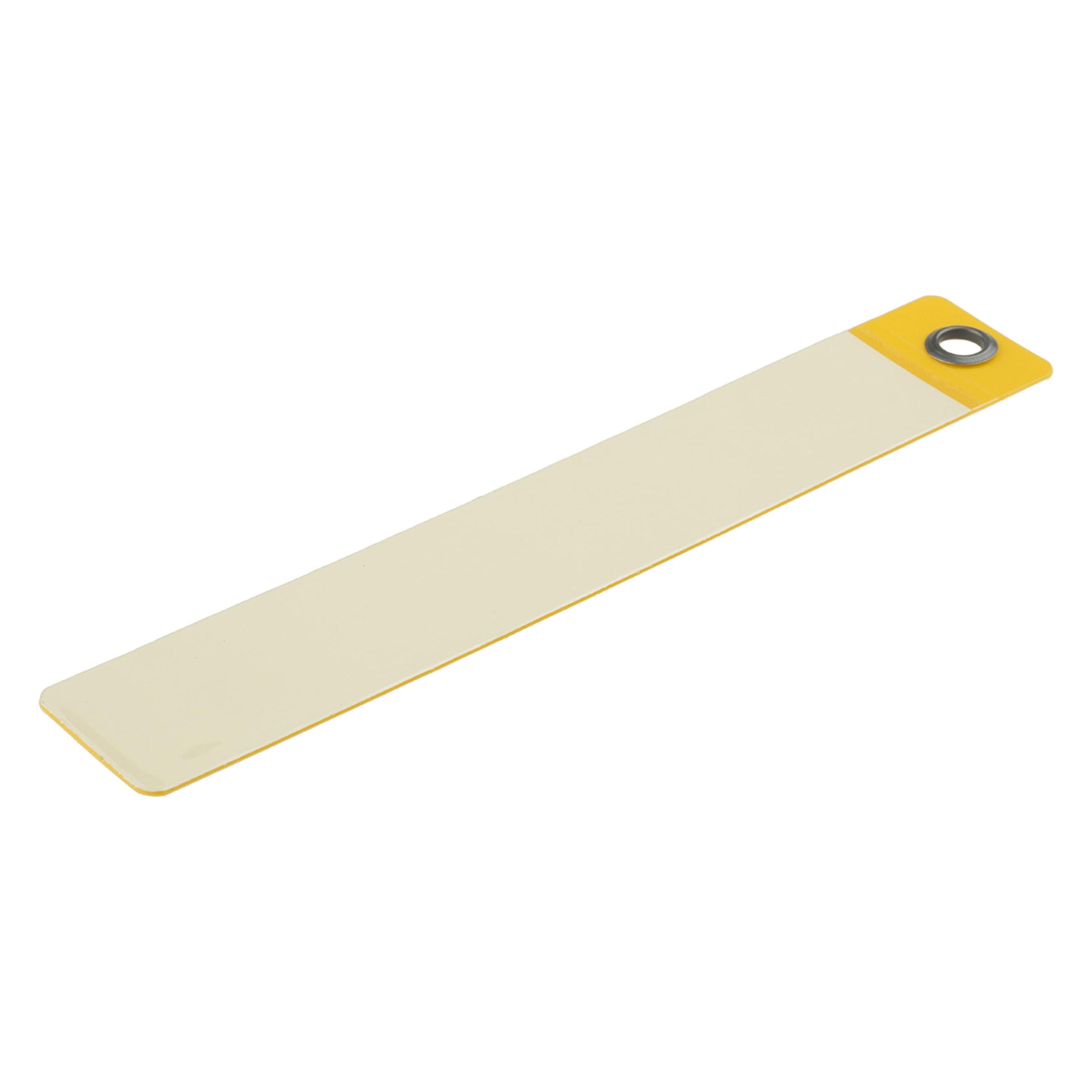 Brady LT-150x25-B7645-WR, Laminat(TM)-Anhänger + Laminat, Gelb, 150 x 25mm, mit Verstärkungsring ( (LT-150X25-B7645-WR-0.05)