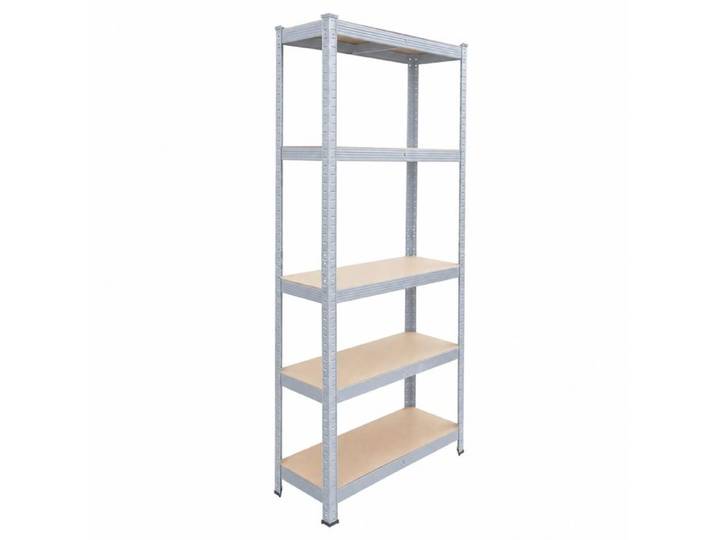 Relaxdays Rayonnage gris 5 niveaux