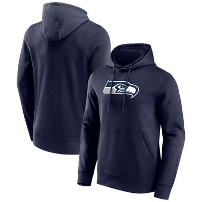 Kapuzenpullover FANATICS "Fanatics Hoodie Seattle Seahawks Primary Logo Graphic", Damen, Gr. L, blau, 80% Baumwolle, 20% Polyester, Pullover Kapuzenpullover