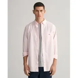 Gant für Herren. 3000100 Rosa Popeline-Hemd mit normaler Passform (XL), Lässig, Baumwolle, Klassisch, Langarm