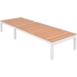vidaXL Sonnenliege Aluminium und WPC Braun