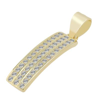 Kettenanhänger ADELIA´S "Anhänger aus 925 Silber mit Zirkonia", gold, Schmuckanhänger, Damen, Silber 925 (Sterlingsilber), Kettenanhänger, Ein Geschenk, das Freude macht