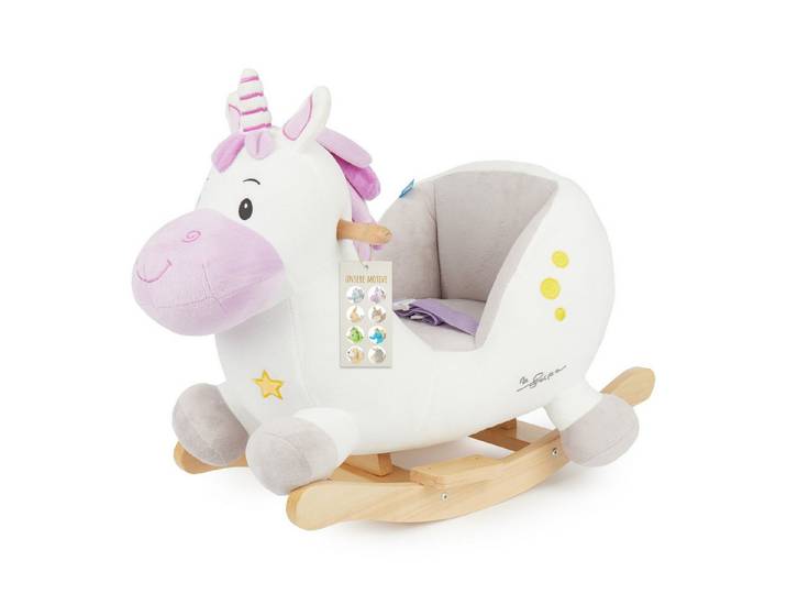 BIECO Schaukeltier Bieco Plüsch Schaukeltier Einhorn, 60 cm Kinder