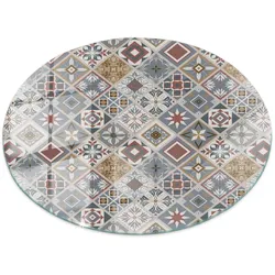 TISCHPLATTE fi90 cm Mosaikmuster mit Ornamenten