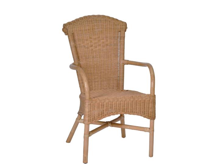 MiaMöbel Rattan Armlehnstuhl 'Arjuna' Rattan Landhaus