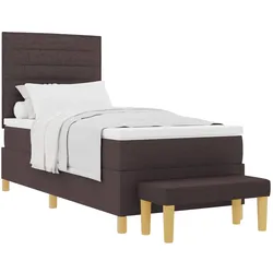 vidaXL, Boxspringbett, Inlunville (Linien-Design) (90 x 200 cm)