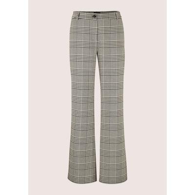 Palazzohose MADELEINE "Hose Weite Hose im Glencheck-Muster", Damen, Gr. 36, schwarz, wollweiß, Hosen Palazzohose