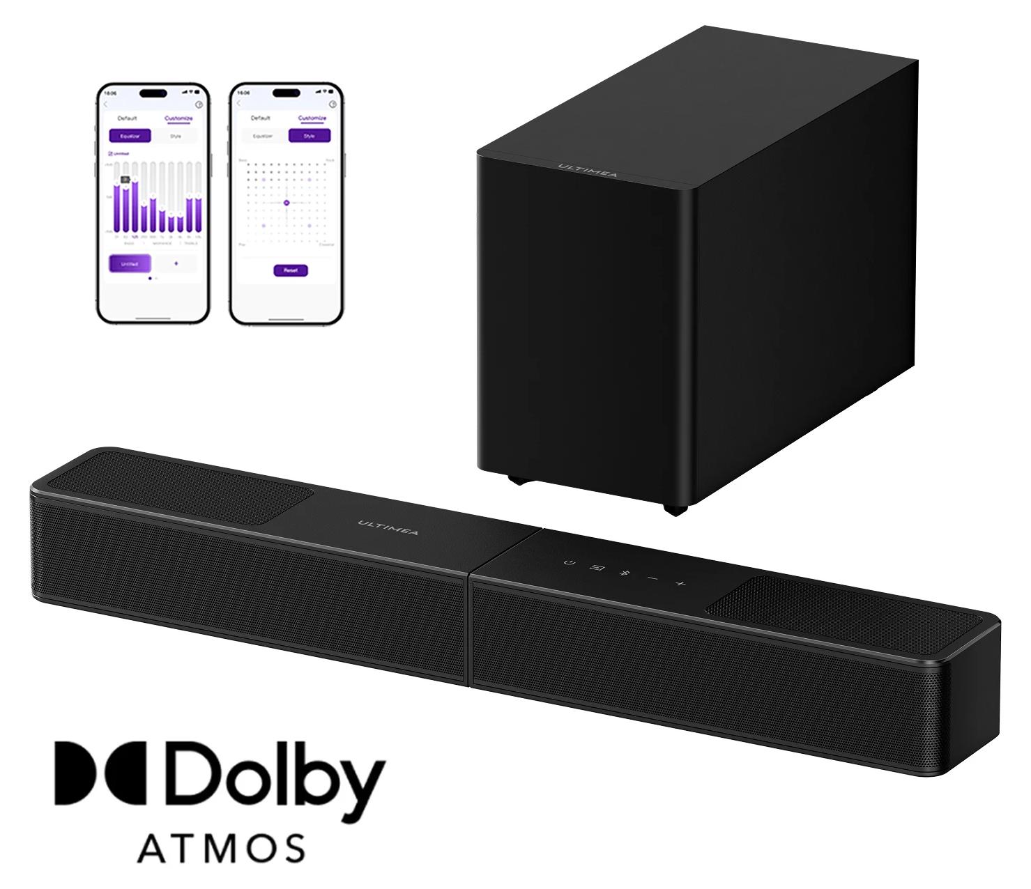 Soundbar - Poseidon M70 - Dolby Atmos - 3.1.2-Kanal - 312 W - Kabelloser 13,3-cm-Subwoofer - Nach oben abstrahlende Lautsprecher - HDMI