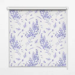 INNENROLLO - Fensterrollo - Rollo - 130x140 cm - Lila Pflanzen