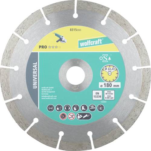 Wolfcraft 8315000 Diamanttrennscheibe 180mm 1St.