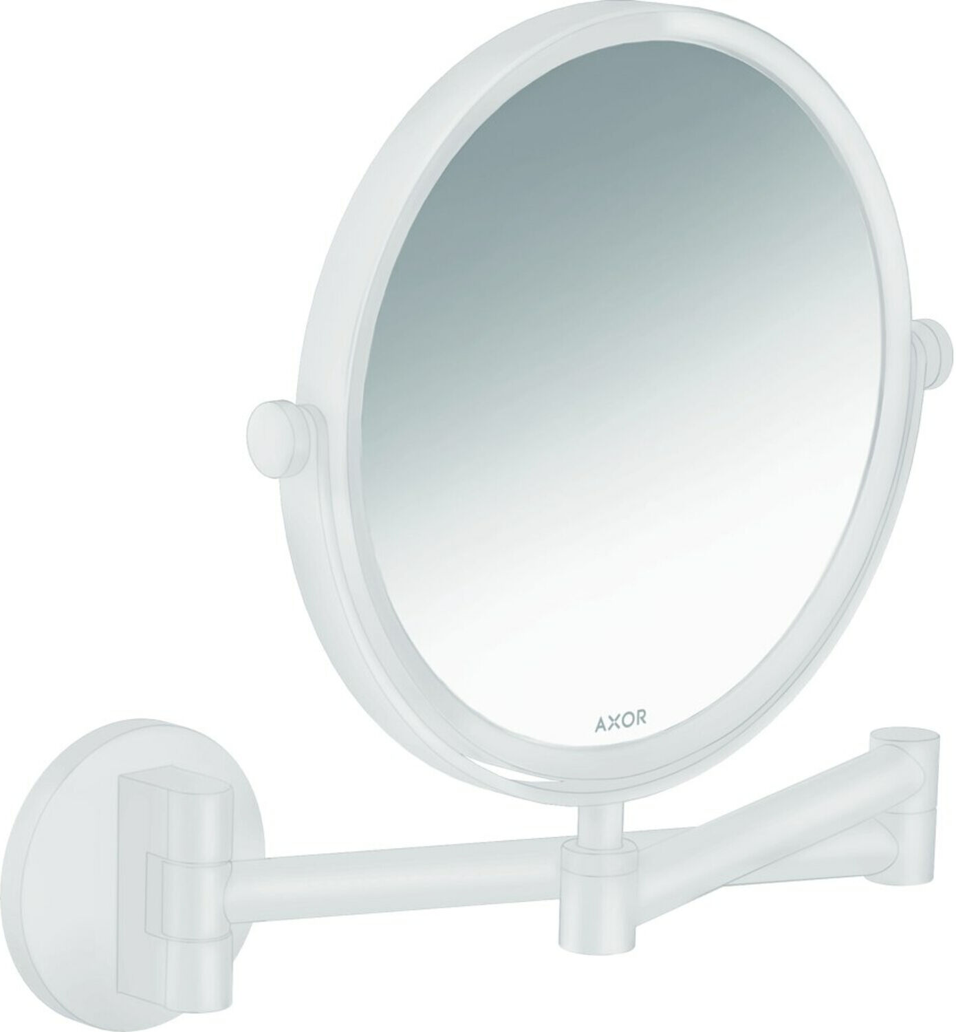 Hansgrohe Rasierspiegel Axor Uni. Circular Wandmontage, mattweiß (42849700)