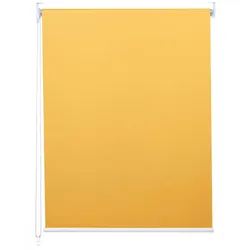 Mendler Rollo HWC-D52, Fensterrollo Seitenzugrollo Jalousie, 40x160cm Sonnenschutz Verdunkelung blickdicht ~ gelb