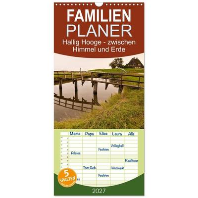 Familienplaner 2027 - Hallig Hooge - zwischen Himmel und Erde mit 5 Spalten (Wandkalender, 21 x 45 cm) CALVENDO