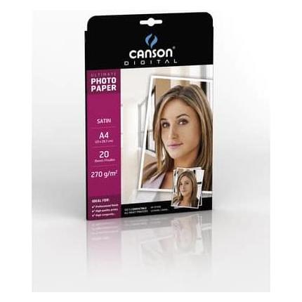Canson Ultimate Satin A4 240G Fotopapier Weiss (270 g/m², 21 x 29.7 cm) (C200004329)