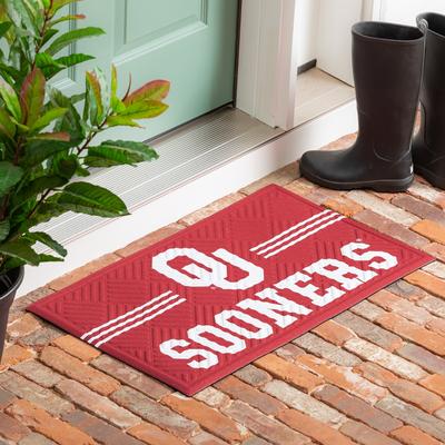 Evergreen 30 in. x 18 in. Embossed Mat, Cross Hatch, University of Oklahoma