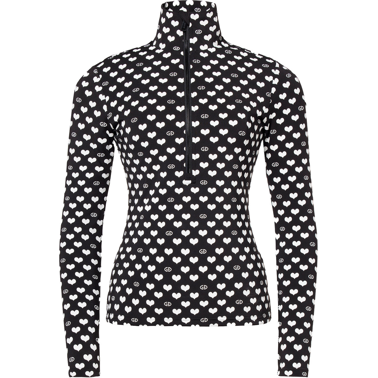 Goldbergh Damen Skishirt CUORI cuori black - L