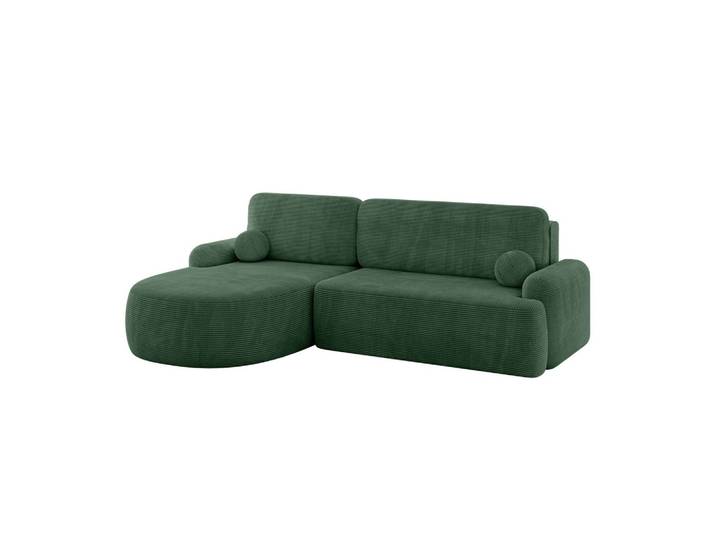 ECKSOFA mit Schlaffunktion und Bettkasten LIRA-L - 264x172x89 Grün