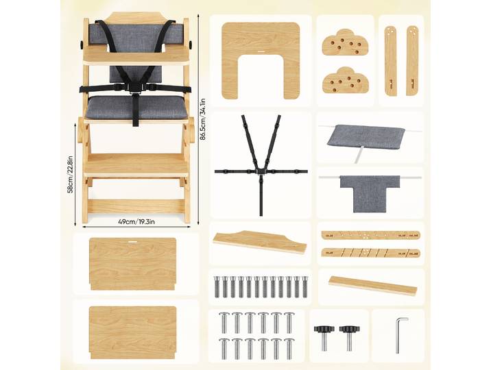 Chaise haute portable pliable pour enfants, chaise de repas pour bébés de 0 à 3 ans, en stock UE