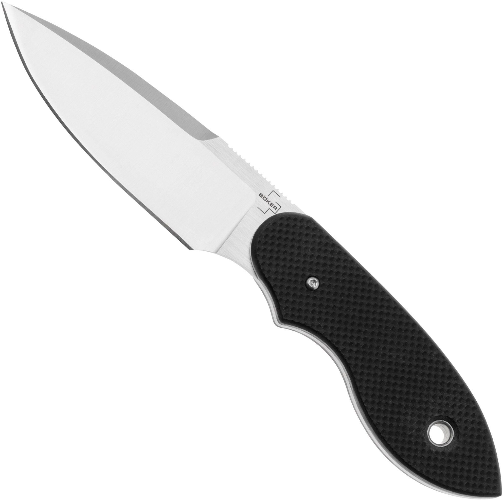 Böker Plus Trailmate 02BO097 Satin Nitro-V, Black G10, coltello fisso, Steve Kelly design