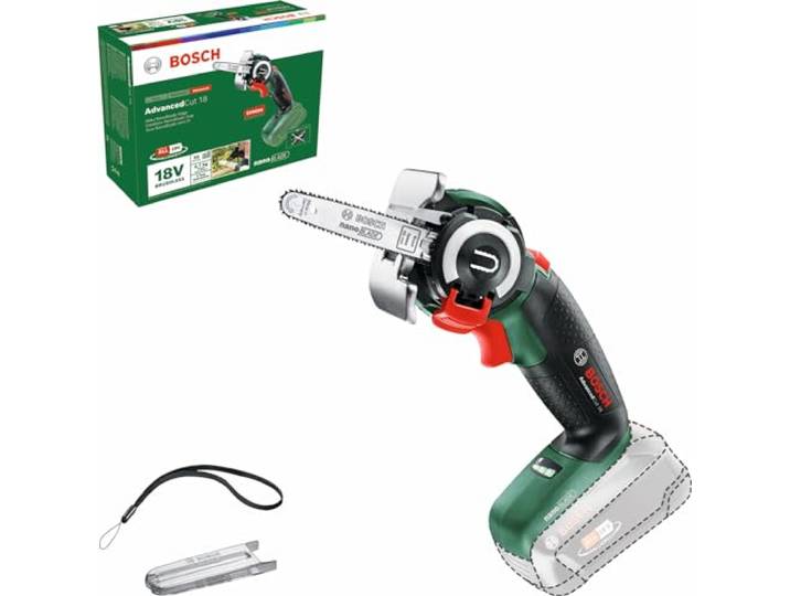 Bosch Scie sans-fil à lame NanoBlade AdvancedCut 18 Modèle puissant pour effectuer sans effort des coupes à main levée chez soi ou dans le jardin