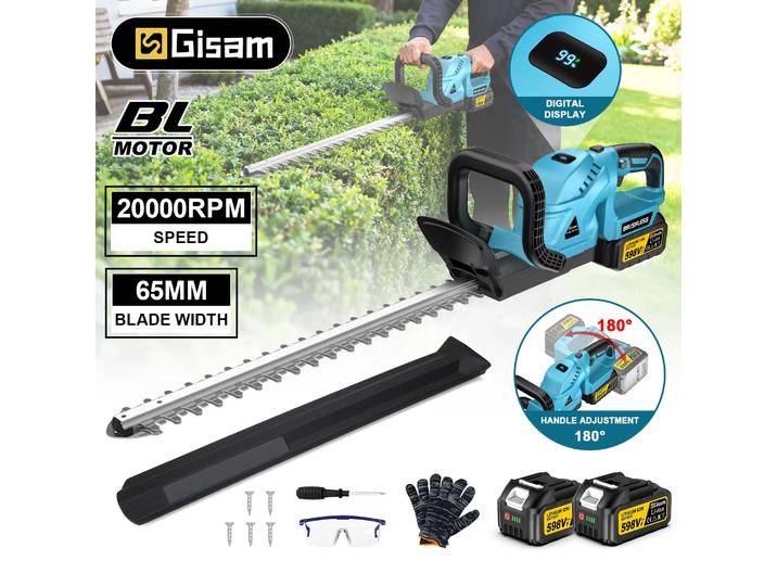 Taille-haie électrique sans fil Gisam 2000W 20000RPM, scie de taille-haie, tondeuse à gazon, outils de jardinage pour batterie Makita