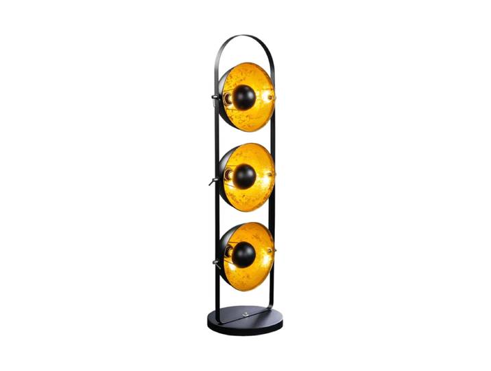 Flexible Design Stehlampe „Studio 3“ Schwarz, Gold Invicta Interiors