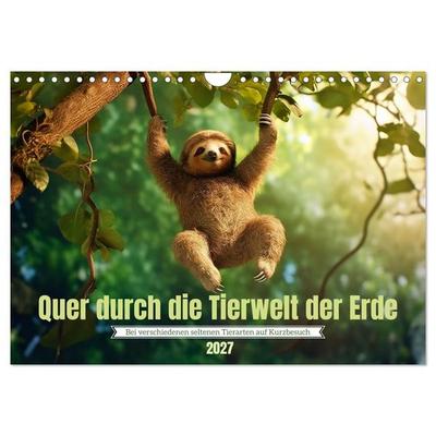 Quer durch die Tierwelt der Erde (Wandkalender 2027 DIN A4 quer), CALVENDO Monatskalender