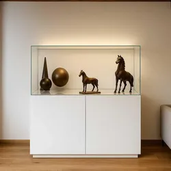 KUNSTVITRINE 36/100/37 cm mit Schiebetür & Schloss