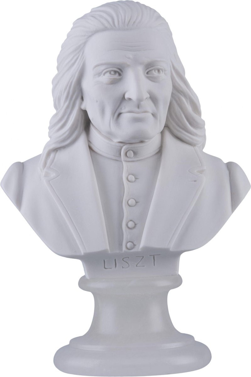 Albast borstbeeld Franz Liszt 15 cm voor volwassenen