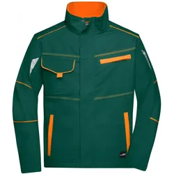 Funktionsjacke "JN849" - S - dark-green/orange