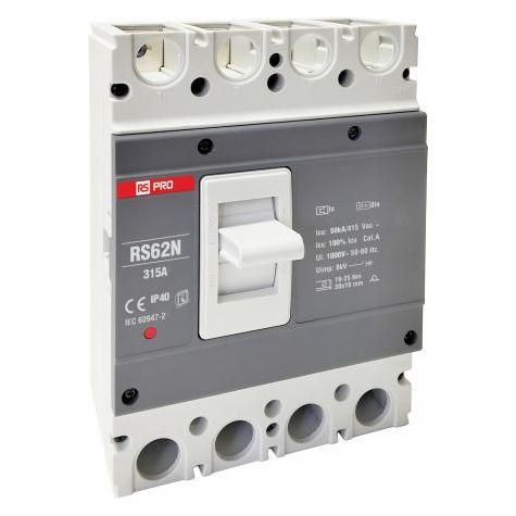 RS PRO RS RS62N, Schutzschalter 4-polig, 315A / Abschaltvermögen 50 kA 690V 500 V (683399)
