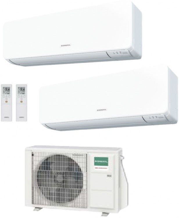 General Fujitsu Condizionatore Climatizzatore Dual Split Serie KGTB 9000+9000 BTU Con AOHG14KBTA2