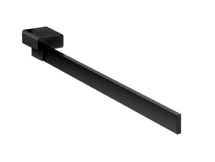 EMCO Loft handdoekhouder eenarmig voor wandmontage, stijve badhanddoekhouder van aluminium, hoogwaardige handdoekstang voor handdoeken, mat zwart