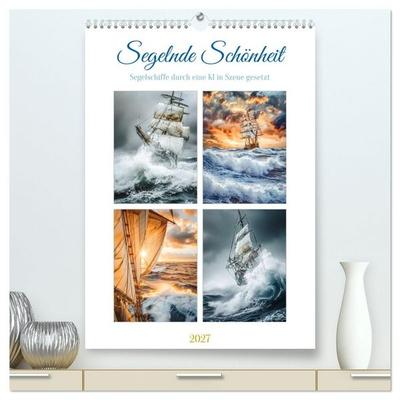Segelnde Schönheit (hochwertiger Premium Wandkalender 2027 DIN A2 hoch), Kunstdruck in Hochglanz