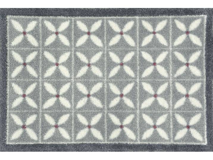 Fußmatte TURTLE MAT Flower Fields Grey , grau, B:40cm H:9mm L:60cm, Baumwolle, Teppiche, Fußmatte