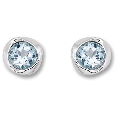 Paar Ohrhänger ONE ELEMENT "Blau Topas Ohrringe Ohrstecker aus 925 Silber", blau (silber), Ohrringe, Damen, Damen, Silber 925 (Sterlingsilber), Funkelnder Akzent – stilvoll, zeitlos, angenehm zu tragen