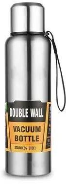Uplifted Finds 500 1000 1500ml Large Capacity Stainless Steel Thermos Vacuum Flask Portable Insulated Tumbler With Carry Rope silver 1500ml