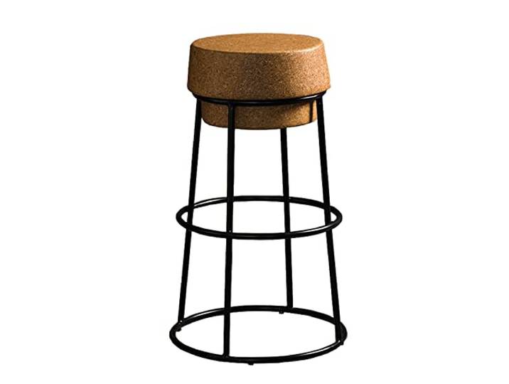 Baodiale Hocker in Thekenhöhe, Barhocker, Küchentheken-/Inselhocker, runder Kork-Esszimmerstuhl mit Fußstütze, Retro-Vintage-Frühstücks-/Kaffee-/Hocker, hoher Hocker für Küche und Kneipe, 75 cm