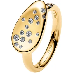 Pandora 164707C01 Siegelring für Damen mit Steinen Besetzt Goldfarben, 54/17,2