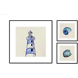 POSTER Set Mit 3 Meer Sommer 20X20cm Rahmenlos