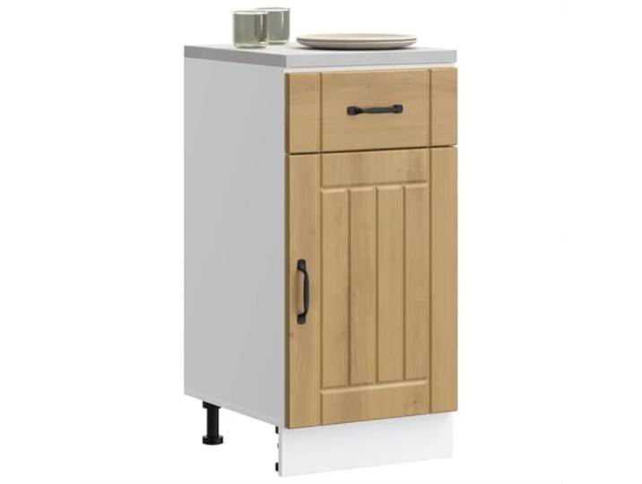 KTHLBRH Küchenschrank Lucca 40 x 46 x 81,5 cm Eiche handwerklich Stabile Spanplatte, praktische Türen, verstellbare Füße, Kapazität 60 kg