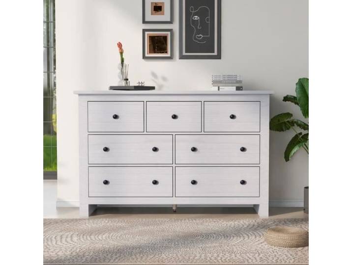 Buffet bahut - Armoire d'appoint moderne - Armoire de cuisine - Buffet de rangement - 7 tiroirs - Blanc - 140*40*89cm Blanc#Blanc