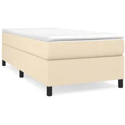 vidaXL Bettgestell Creme 90x200 cm Stoff