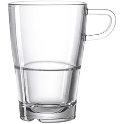 6er-Set Leonardo Latte-Macchiato-Becher Senso 350 ml Glas Transparent Klar