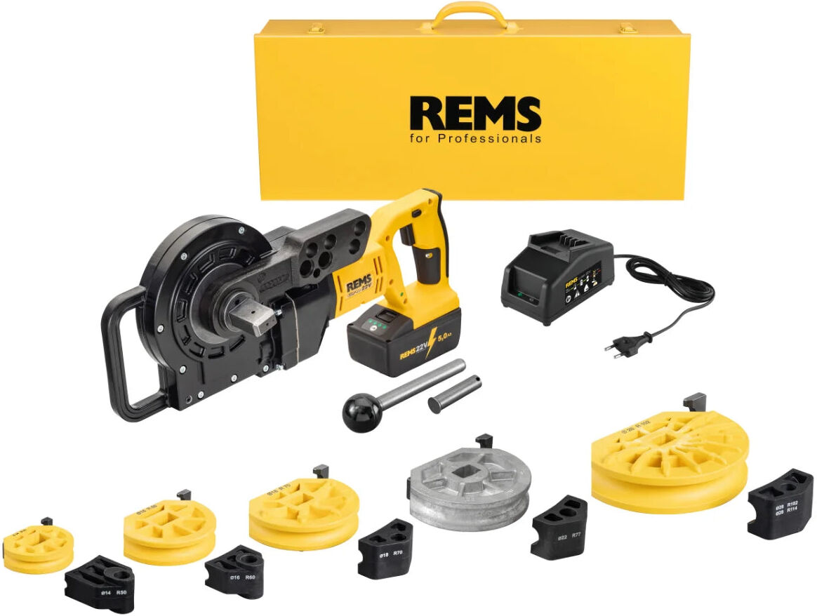 Rems Curvo 22V Piegatubi a batteria 22V fino a Ø 40 mm e 180 °