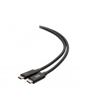 Cables To Go C2G 6ft Thunderbolt 4 USB C Active Cable C to C 40Gbps M/M Thunderbolt-Kabel 24 pin USB-C M zu M 3.2 / DisplayPort 2.1 / 4 30 V 1.83 m USB-Stromversorgung 100 W Support von 8K 60 Hz unterstützt 4K 4096 x 2160 Ethernet-Support Schwarz (C2G28887)