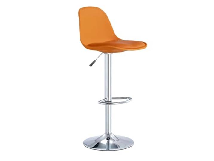 VNCdfhETs Barstuhl Hausbarhocker, Verstellbarer Stuhl, Einfacher Hocker Mit Rückenlehne Und Hohen Beinen Barhocker(Orange)