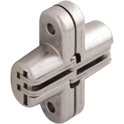 Soss, Möbelscharnier, Einlass-Scharnier, 95,5x19 mm, ÖW 180°, Zamak vernickelt