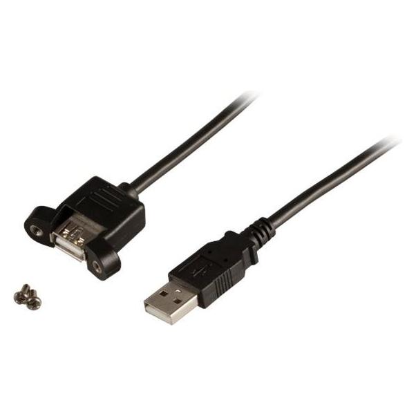 EFB Elektronik USB2.0 Verlängerungskabel A-A,-Einbaubuchse Classic (0.50 m, USB 2.0) (K5291SW.0,5V2)