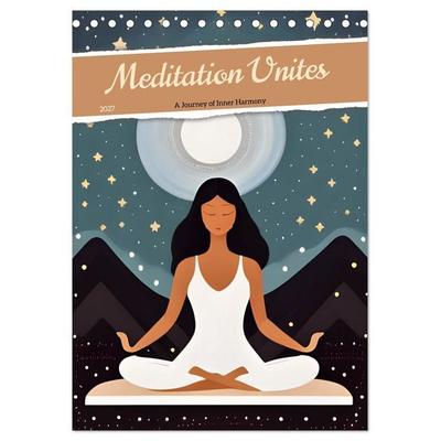 Meditation Unites (Desk Calendar 2027 DIN A5 portrait), CALVENDO 12 Month DeskCalendar